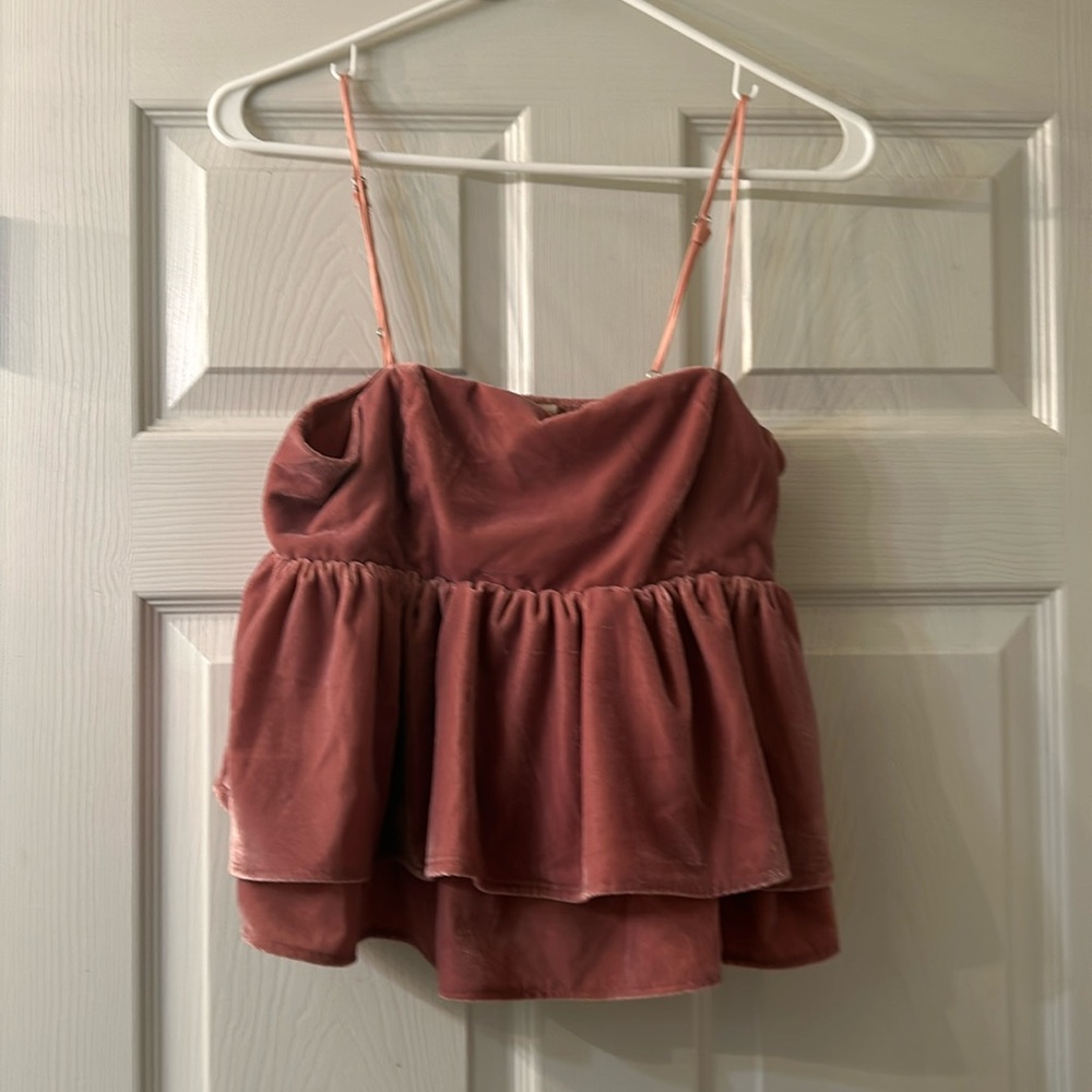 Urban outfitters Velour Rose tank